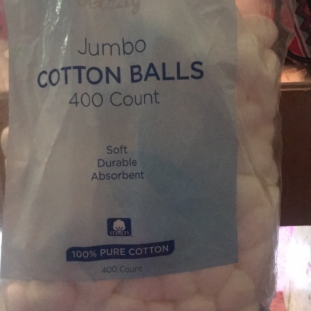 Equate beauty cotton balls used for face